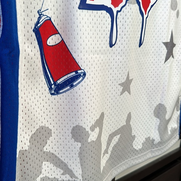 Detroit Pistons Mitchell & Ness x Tats Cru Hardwood Classics Fashion Jersey - Picture 6 of 7